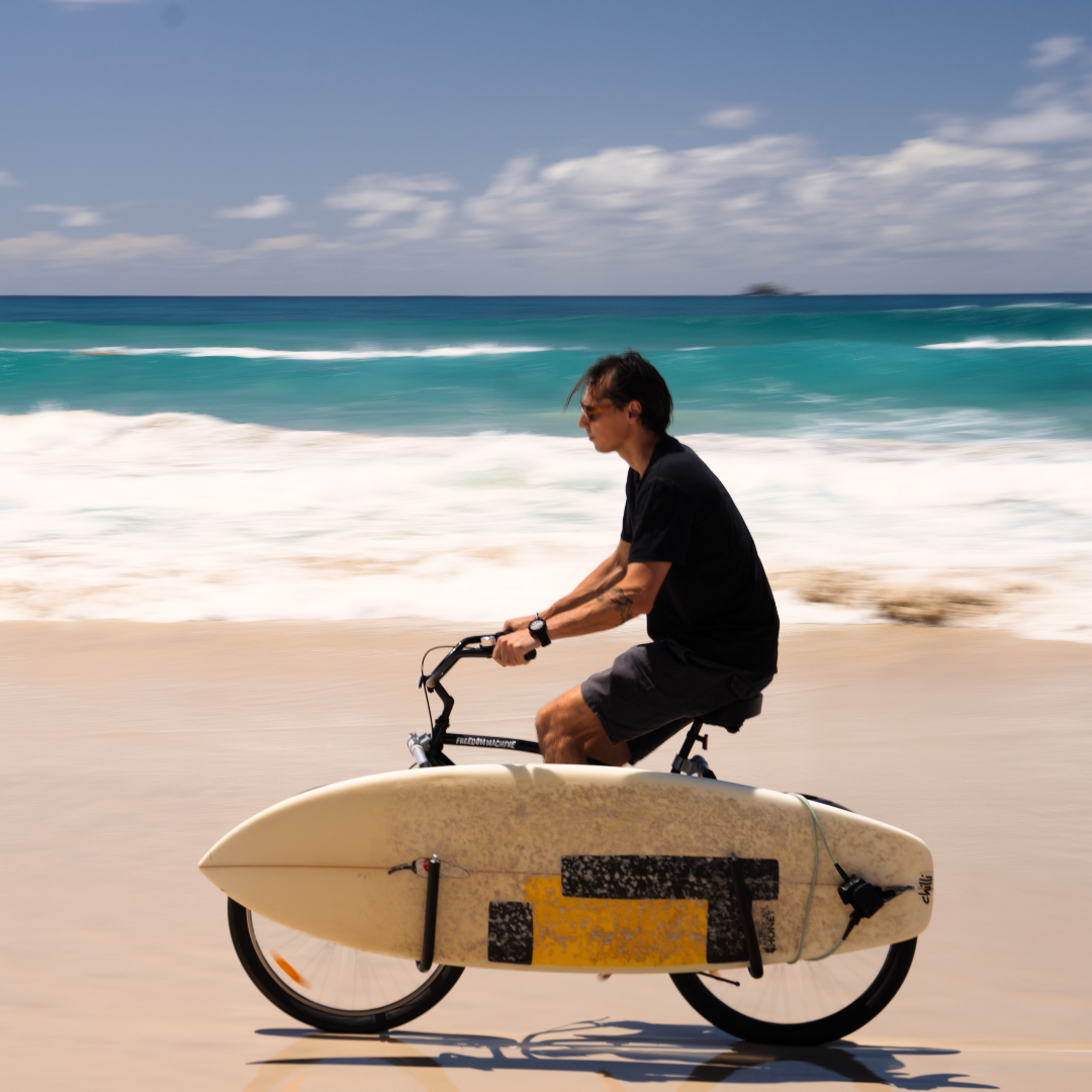 Beach Cruiser Bikes Byron Bay, Sold at Freedom Machine Electric Bikes.
